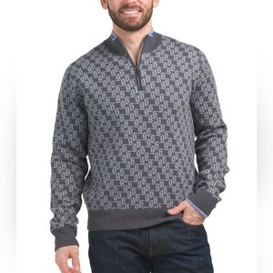 🩶🔹️Greyson 🔹️ Men's Matterhorn  Wool Blend Wolf Tails Sebonack Zip-Up Sweater